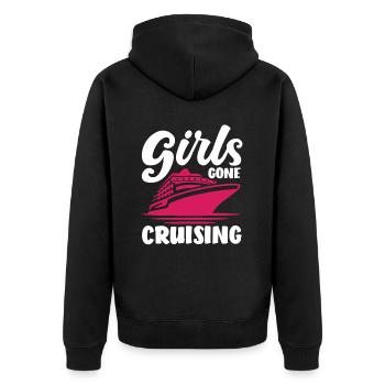 Filles en croisière d’aventure - Veste à capuche bio Premium Unisexe - noir - Dos - Nico (187cm)