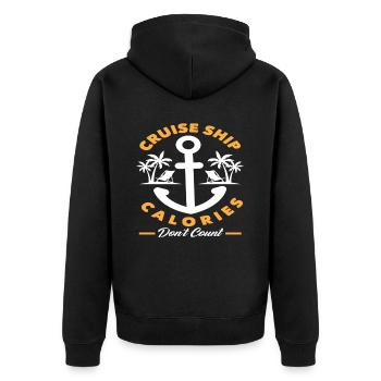 Les calories de croisière ne comptent pas - Veste à capuche bio Premium Unisexe - noir - Dos - Nico (187cm)