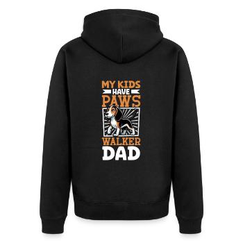 Treeing Walker Coonhound Dad - Unisex Premium Organic Zip Hoodie - black - Back - Nico (187cm)