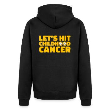 Krebs Im Kindesalter Childhood Cancer Awareness - Unisex Premium Bio Zip Hoodie - Schwarz - Hinten - Nico (187cm)