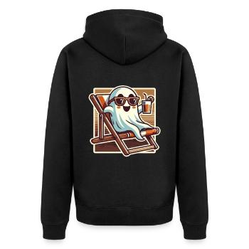 Idée de costume de style de vie effrayant d’Halloween d’été - Veste à capuche bio Premium Unisexe - noir - Dos - Nico (187cm)