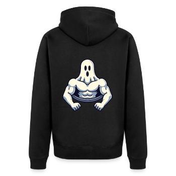 Musculation Ghost Workout Renforcement musculaire Mind - Veste à capuche bio Premium Unisexe - noir - Dos - Nico (187cm)