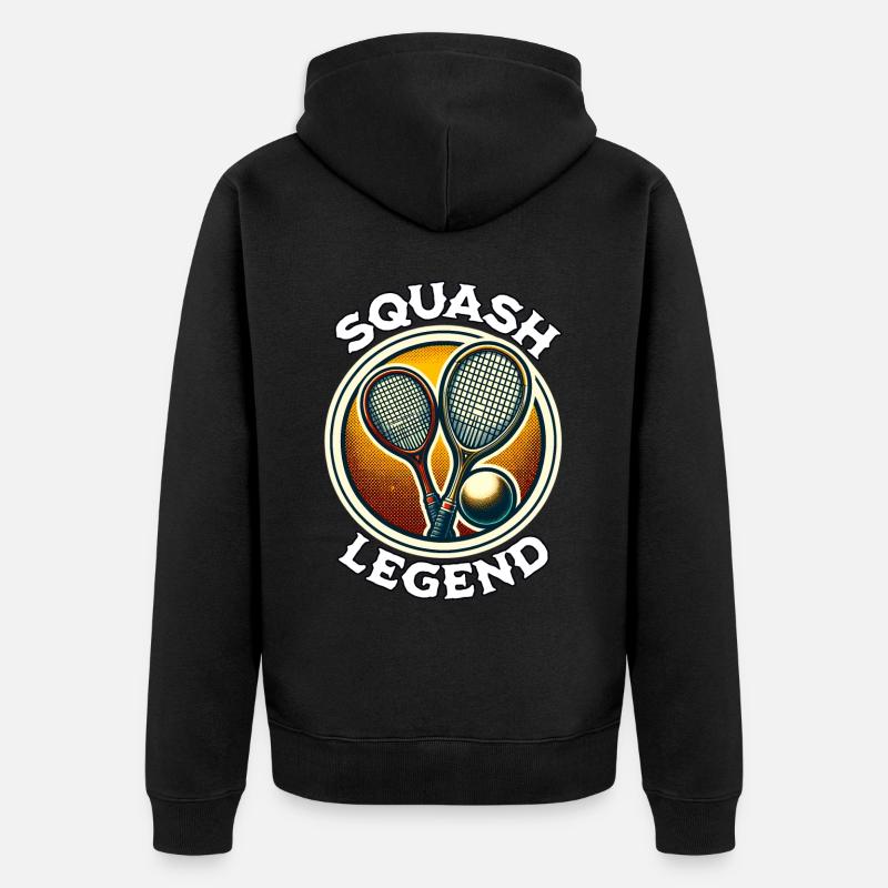 Légende du squash - Veste à capuche bio Premium Unisexe - noir