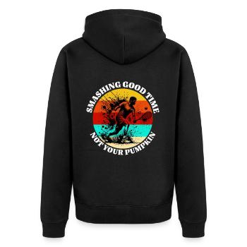 Papa courge - Veste à capuche bio Premium Unisexe - noir - Dos - Nico (187cm)