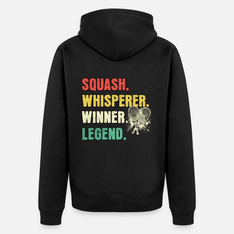 Squash Whisperer Squash Legend - Veste à capuche bio Premium Unisexe - noir