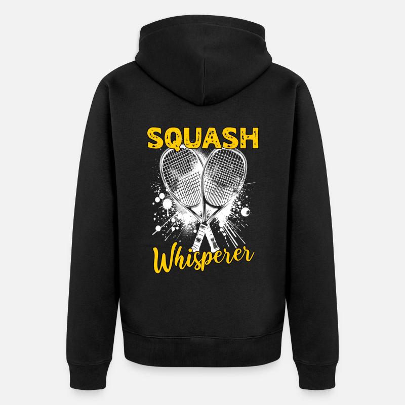 Dictons sur le squash - Veste à capuche bio Premium Unisexe - noir