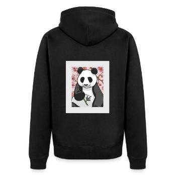 Asie Panda Panda Ours Ours Chine Cerisier Fleur Enfant - Veste à capuche bio Premium Unisexe - noir - Dos - Nico (187cm)