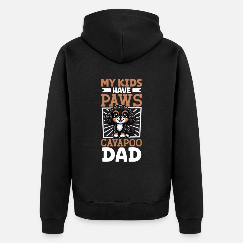 Cavapoo Papa - Veste à capuche bio Premium Unisexe - noir