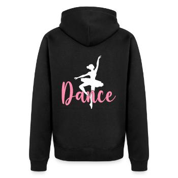 Ballet Dance Dancer Dance - Unisex Premium Organic Zip Hoodie - black - Back - Nico (187cm)