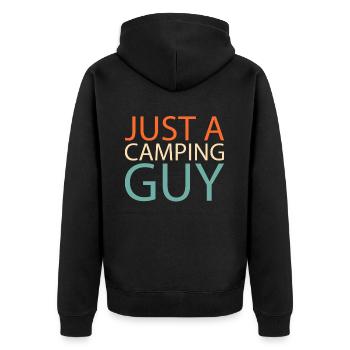 Tente Camping Camping Juste un gars de camping - Veste à capuche bio Premium Unisexe - noir - Dos - Nico (187cm)