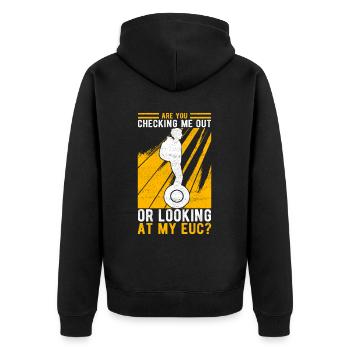 EUC Monoroue - Veste à capuche bio Premium Unisexe - noir - Dos - Nico (187cm)