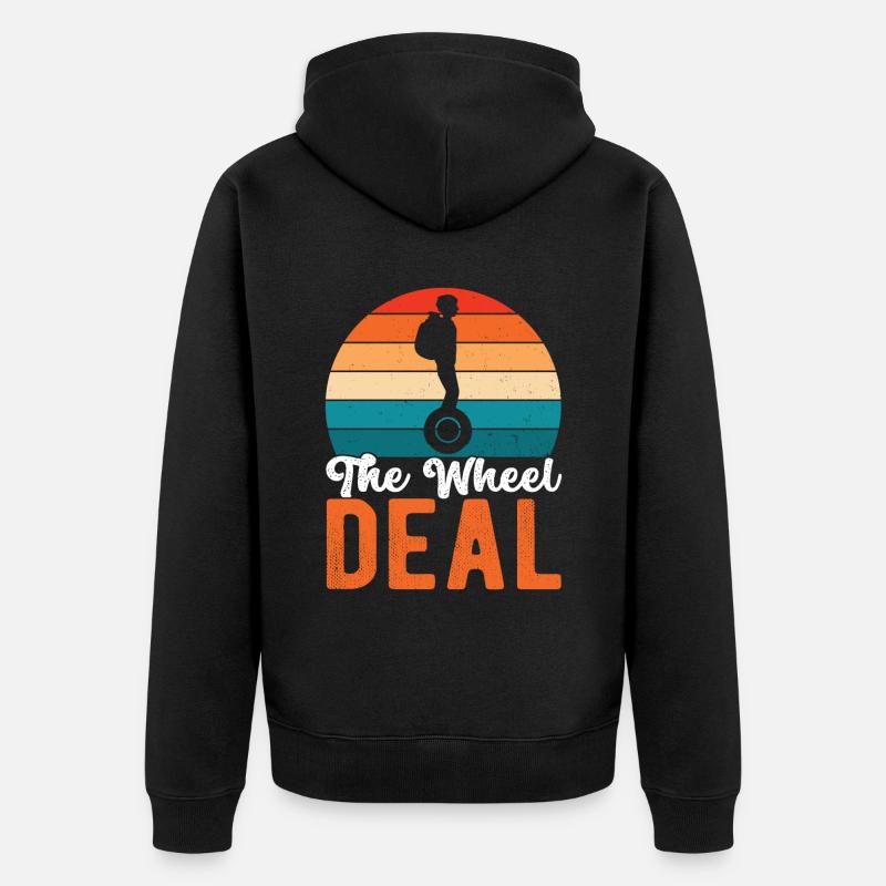 EUC Monowheel - Unisex Premium Organic Zip Hoodie - black