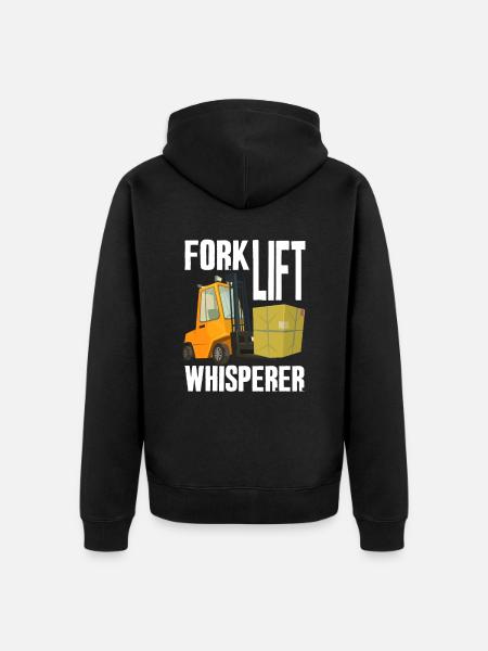 Forklift Whisperer - Unisex Premium Organic Zip Hoodie - black