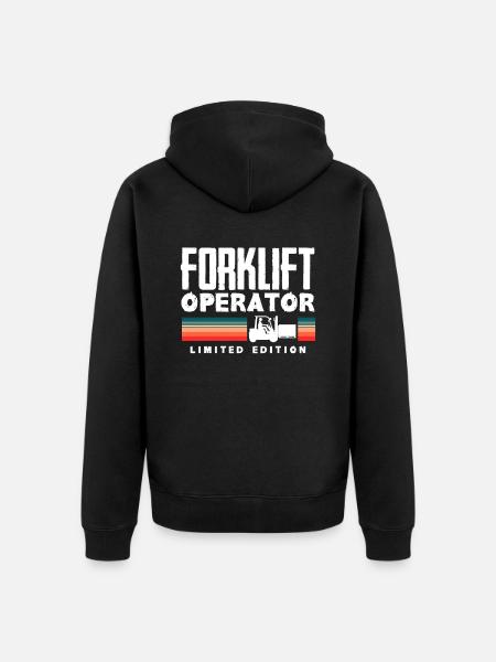 Forklift Driver Limited Edition - Unisex Premium Organic Zip Hoodie - black