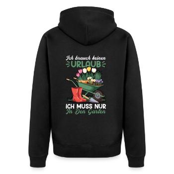 Jardin Jardinage Plantes Jardiniers Jardiniers Amateurs - Veste à capuche bio Premium Unisexe - noir - Dos - Nico (187cm)