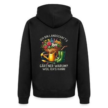 Jardin Jardinage Plantes Jardiniers Jardiniers Amateurs - Veste à capuche bio Premium Unisexe - noir - Dos - Nico (187cm)