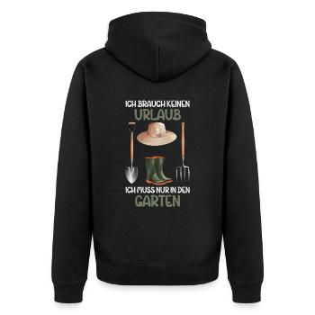 Jardin Jardinage Plantes Jardiniers Jardiniers Amateurs - Veste à capuche bio Premium Unisexe - noir - Dos - Nico (187cm)