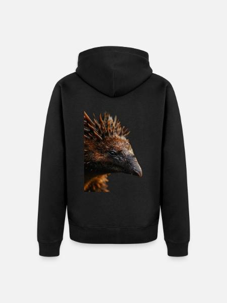 Echidna - Unisex Premium Organic Zip Hoodie - black