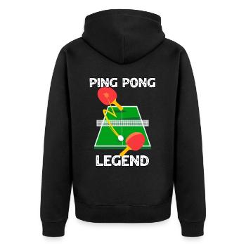 Légende du ping-pong - Veste à capuche bio Premium Unisexe - noir - Dos - Nico (187cm)