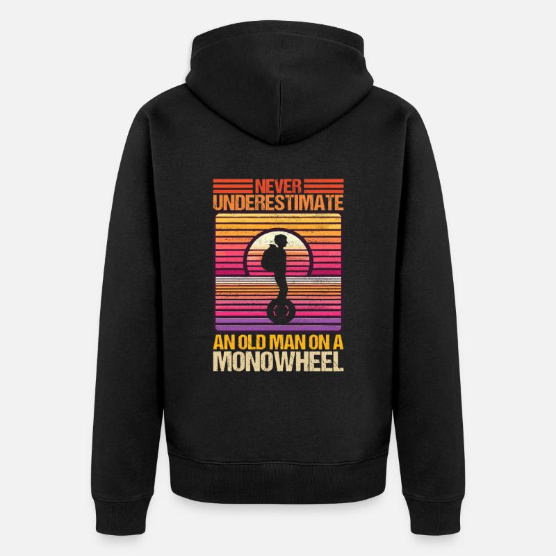 EUC Monowheel - Unisex Premium Bio Zip Hoodie - Schwarz