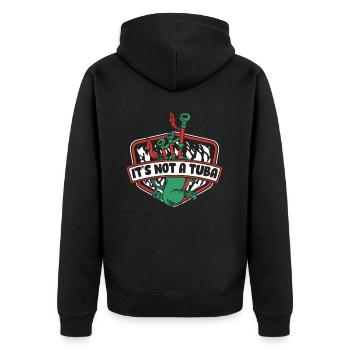 It's Not A Tuba Great Highland Dudelsackunterricht - Unisex Premium Bio Zip Hoodie - Schwarz - Hinten - Nico (187cm)
