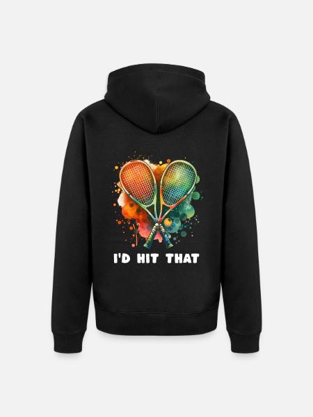 Przysłowia do squasha - Ekologiczna rozpinana bluza z kapturem Premium unisex - czarny