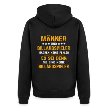 Joueur de billard Billard - Veste à capuche bio Premium Unisexe - noir - Dos - Nico (187cm)