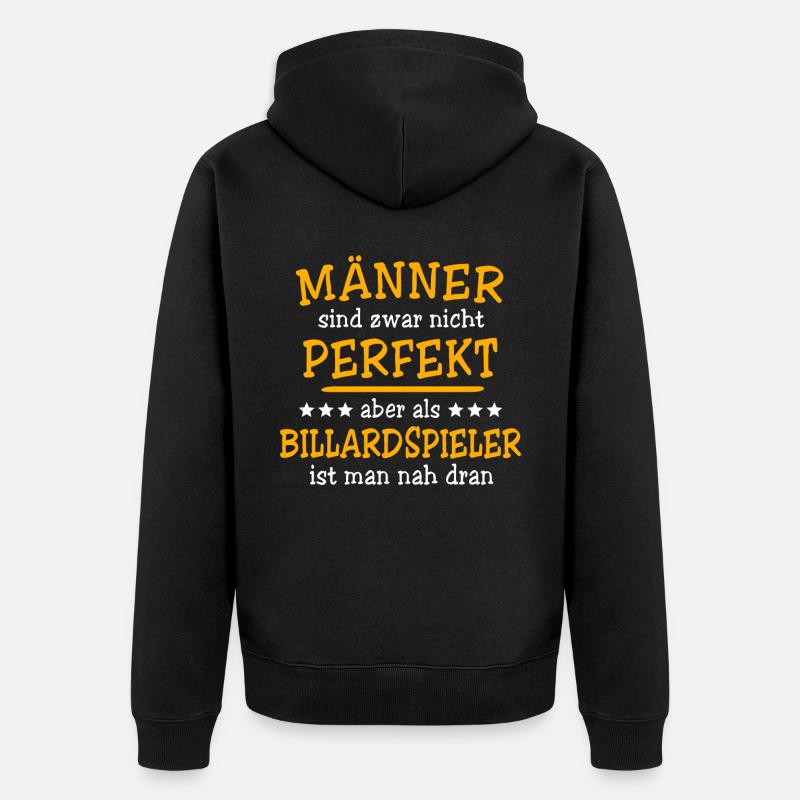 biJoueur de billard Billard - Veste à capuche bio Premium Unisexe - noir