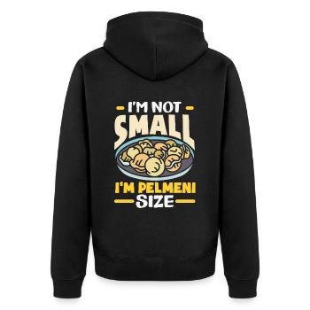 Russian pelmeni Russian dumplings - Unisex Premium Organic Zip Hoodie - black - Back - Nico (187cm)