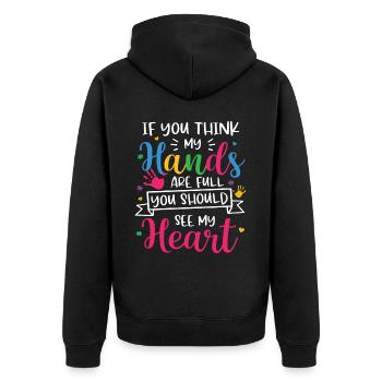 Journée de sensibilisation à l’autisme Cadeau autiste - Veste à capuche bio Premium Unisexe - noir - Dos - Nico (187cm)