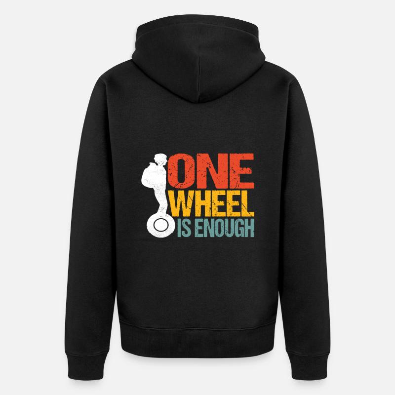 EUC Monowheel - Unisex Premium Bio Zip Hoodie - Schwarz