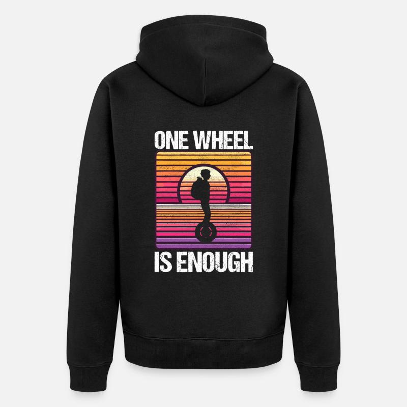 EUC Monowheel - Unisex Premium Bio Zip Hoodie - Schwarz