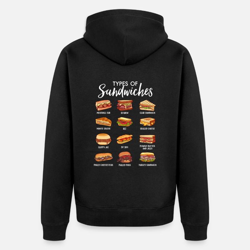 Le monde des sandwichs - Veste à capuche bio Premium Unisexe - noir