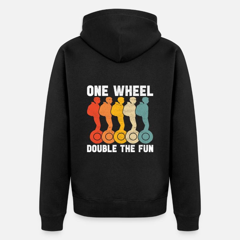 EUC Monowheel - Unisex Premium Bio Zip Hoodie - Schwarz
