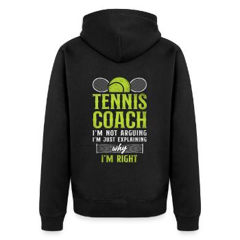 Drôle de joueur de tennis Raquette Tennis - Veste à capuche bio Premium Unisexe - noir - Dos - Nico (187cm)