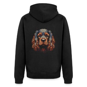 Empreinte digitale Cocker Spaniel - Veste à capuche bio Premium Unisexe - noir - Dos - Nico (187cm)