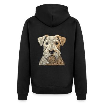 Empreinte digitale du Wheaten Terrier - Veste à capuche bio Premium Unisexe - noir - Dos - Nico (187cm)