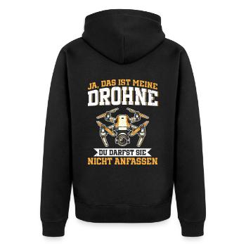 Pilote de drone quadricoptère Quadricoptère volant - Veste à capuche bio Premium Unisexe - noir - Dos - Nico (187cm)