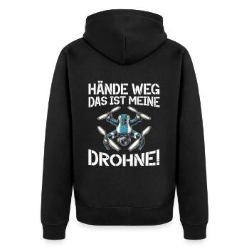 Pilote de drone quadricoptère Quadricoptère volant - Veste à capuche bio Premium Unisexe - noir - Dos - Nico (187cm)
