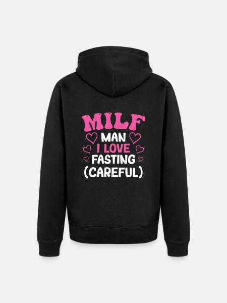 Intermittierendes Fasten Abnehmen - Unisex Premium Bio Zip Hoodie - Schwarz