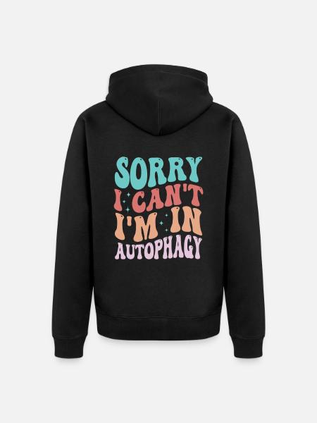 Intermittierendes Fasten Abnehmen - Unisex Premium Bio Zip Hoodie - Schwarz