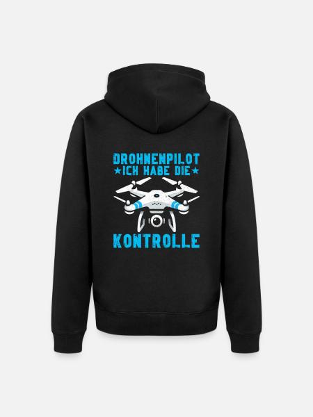 Drone Pilot Quadcopter Flying Quadcopter - Unisex Premium Organic Zip Hoodie - black