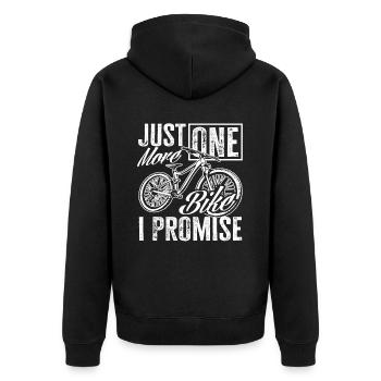 Un autre vélo promis - Veste à capuche bio Premium Unisexe - noir - Dos - Nico (187cm)