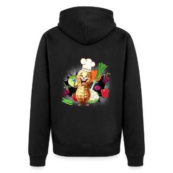 Cuisinier Cuisiniers Légumes Cuisine - Veste à capuche bio Premium Unisexe - noir - Dos - Nico (187cm)