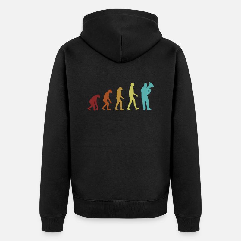 Euphonist Evolution Euphonist Euphoniumist Spieler - Unisex Premium Bio Zip Hoodie - Schwarz