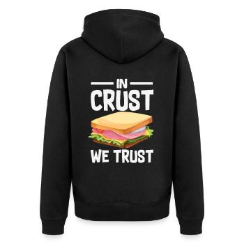 Sandwich Sandwich Snack Célébration - Veste à capuche bio Premium Unisexe - noir - Dos - Nico (187cm)