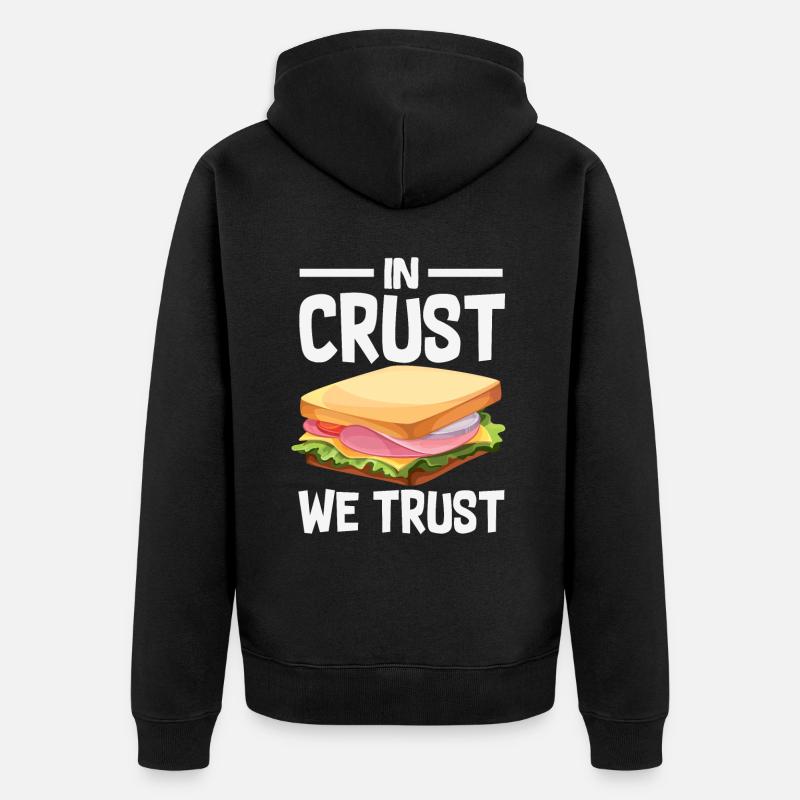 Sandwich Sandwich Snack Célébration - Veste à capuche bio Premium Unisexe - noir