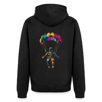 Parachutiste parachutiste - Veste à capuche bio Premium Unisexe - noir - Dos - Nico (187cm)