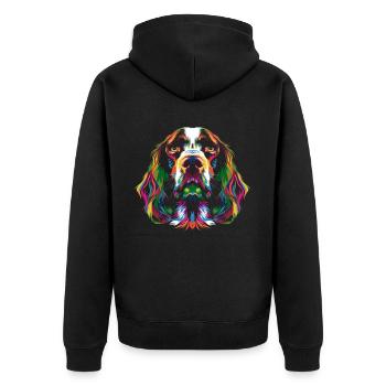 Springer Épagneul Chien Popart - Veste à capuche bio Premium Unisexe - noir - Dos - Nico (187cm)