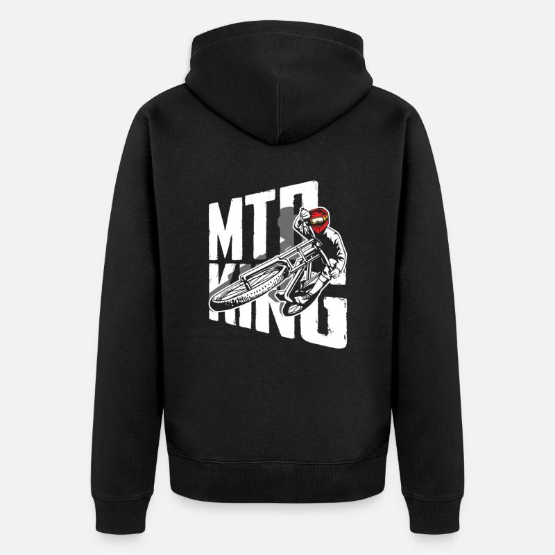 Aventure en VTT King - Veste à capuche bio Premium Unisexe - noir